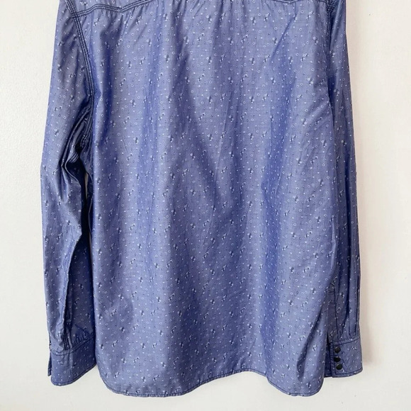 Robert Graham  Mens XL Tailored Fit Botanic Ditsy Blue Button Shirt - Picture 13 of 14